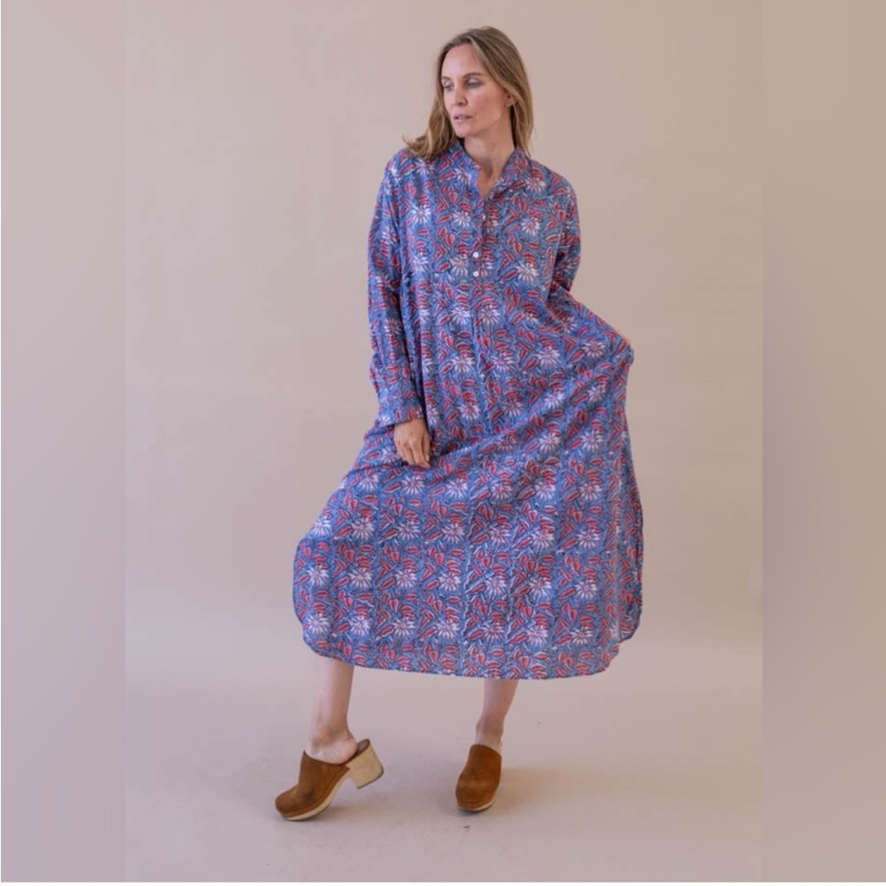 NWOT Mille Resort & Travel Maxi Belljar Long Sleeve Maxi Dress Size M